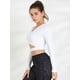 thumbnail image 4 of Allegra K Blusa Cuello Pico Color Sólido Manga Larga Corte Ajustado Top Deportivo Athleisure Yoga Pa Unique Bargains Blusa, 4 of 6