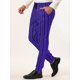 thumbnail image 2 of Lars Amadeus Pantalones a rayas de negocios para hombre Pantalones de vestir ajustados con cordón de bloque de color Azul XL Unique Bargains Pantalones, 2 of 6
