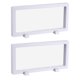 thumbnail image 1 of Flotante Delgada Película Presentación Caja, ABS Marco Estuche con Base 23cm x 11cm x 2cm Blanco Paq Unique Bargains cajas de joyas, 1 of 5