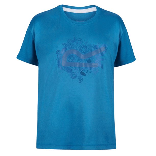 Regatta - Camiseta Alvardo Gráfico V para Niños Niñas (Azul Aster) Regatta UTRG5073_blueaster
