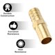 thumbnail image 4 of Unique Bargains 2 juegos de 16 mm de púas para manguera, tubo de púas, montaje de tubería, conectores de montaje de manguera de cobre con abrazaderas Unique Bargains adaptadores de inyección de combustible, 4 of 8