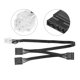thumbnail image 3 of Base Placa Alimentación Cable 9 Rejilla de PCIe 5 Pasadores a 3 Divisores 4 Pasadores IDE Hembra SATA 18 AWG 66cm Unique Bargains cables de alimentacion electronica, 3 of 5