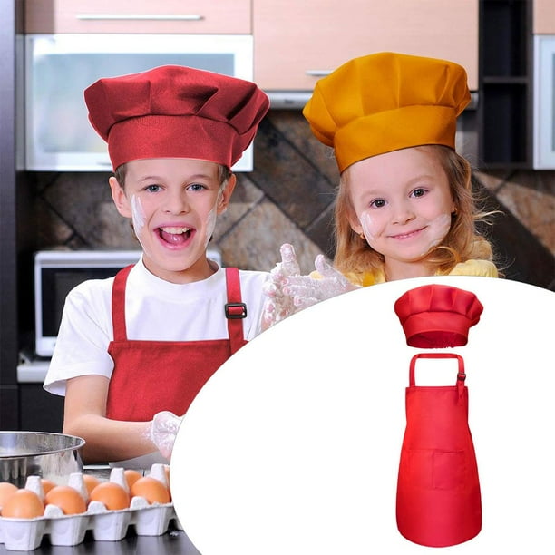 Cocina Trajes De Mini Chef Delantal Niño Delantal Y Gorro De