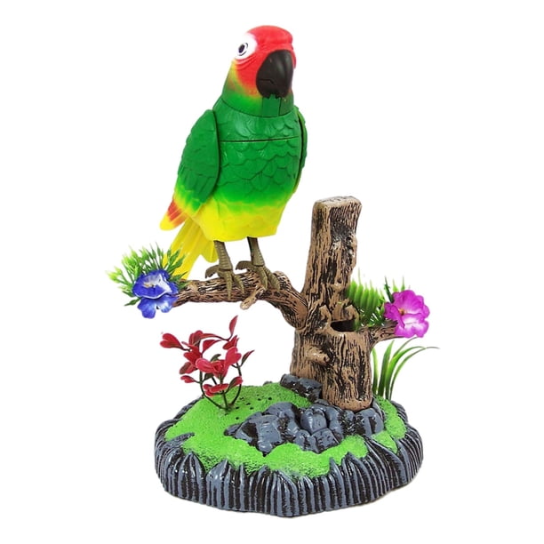 Pájaro Electrónico De Simulación Con Sensor De Movimiento Y Canto Realista – Portalápices Decorativo Para Hogar Y Oficina (18x16x11 Cm)