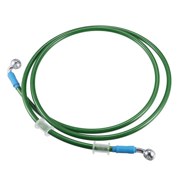 AN3 M10 Coche Hidráulico Freno Línea Aceite Manguera Tubería Accesorio 28° 90° Verde 160cm Unique Bargains cables de freno para deportes motorizados
