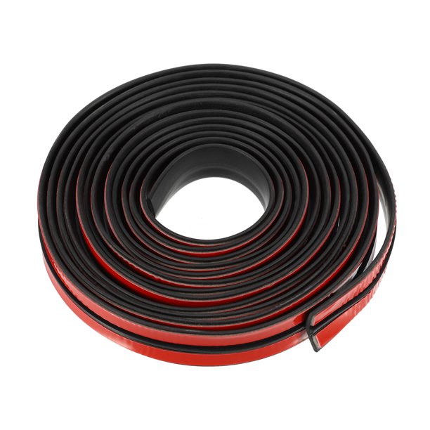 Coche Parabrisas Tira Sello, 19mmx300cm T Forma Tira Goma Negro Unique Bargains protectores de entrada de puerta