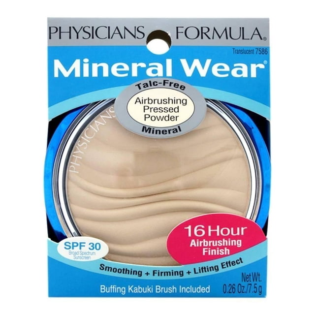 Polvo mineral Physicians Formula Mineral Wear translucent 7586, SPF 30, 7.5 g
