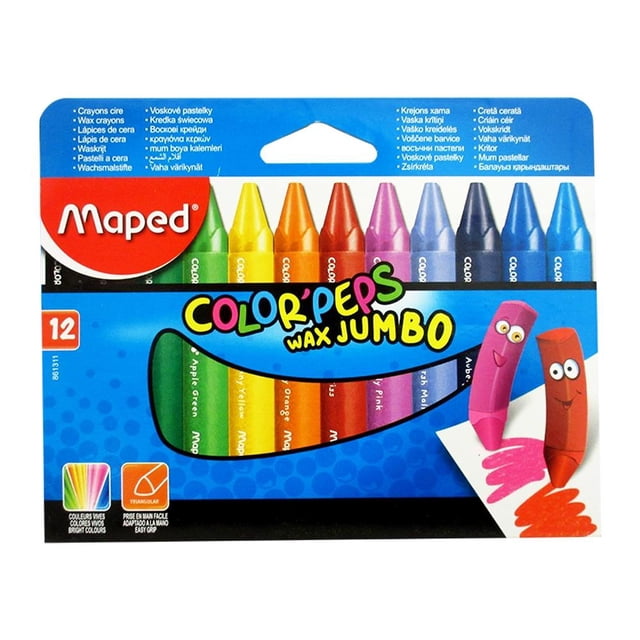 Crayones Maped color peps wax jumbo 12 pzas