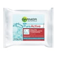 thumbnail image 1 of Toallitas desmaquillantes Garnier Pure Active 2 en 1 piel mixta a grasa 25 pzas, 1 of 1