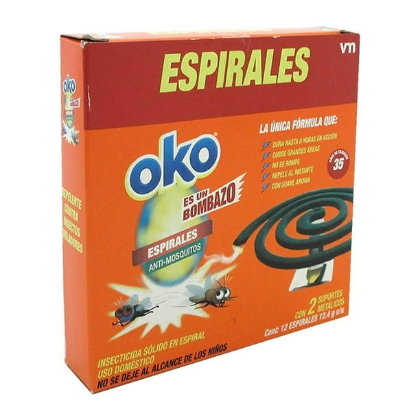 Insecticida Oko sólido en espiral 12 pzas de 12.4 g c/u | Walmart en línea