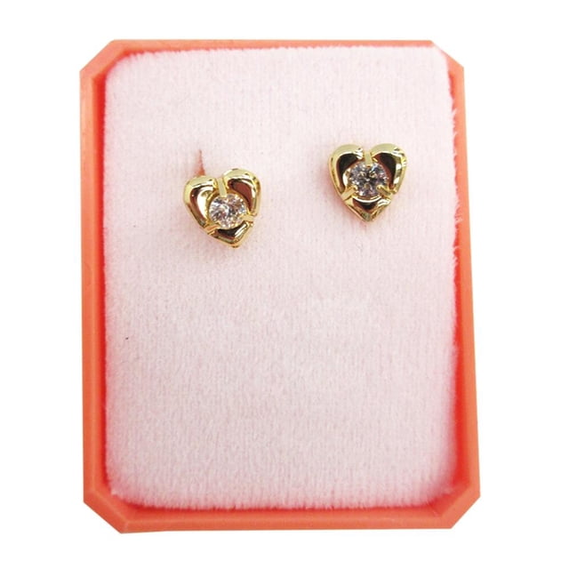 Aretes Sabelli Broquel corazón 1 pza