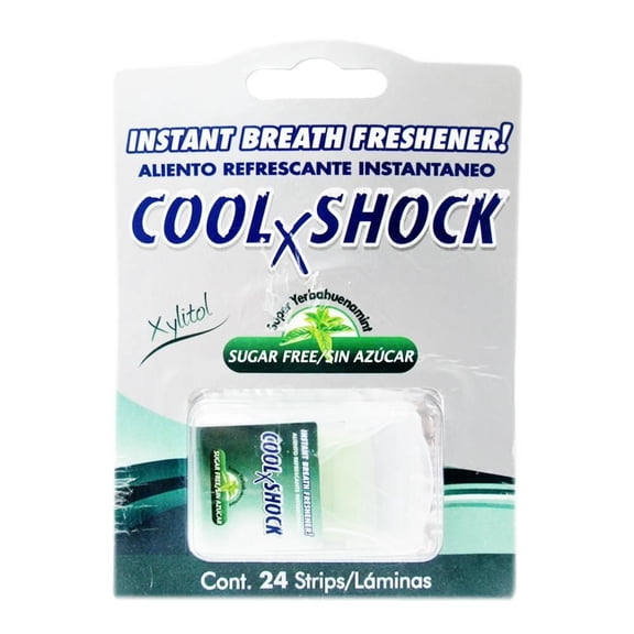 Láminas para aliento Cool x Shock yerbabuenamint 24 pzas