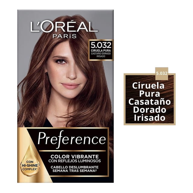 Tinte para cabello L'Oréal Paris Preference 5.032 castaño dorado irisado fashion París