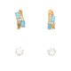thumbnail image 1 of Juego de aretes de latón baño de oro 14 k 2 pares, 1 of 1
