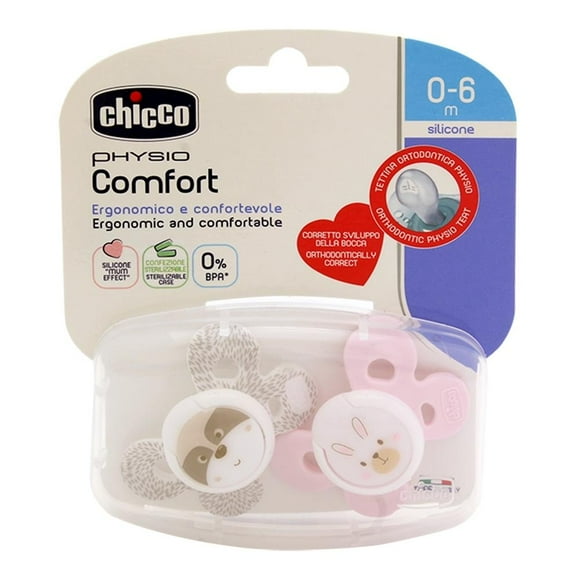 Juego de 2 Chupones Chicco Physio Comfort para Niña