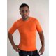 thumbnail image 1 of Playera compression manga corta Fitness&Cross Anaranjada ajustado a abdomen y cintura, 1 of 1